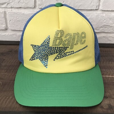 BAPE STA スワロフスキー キャップ イエロー a bathing ape s-l400.jpg