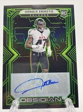 2022 Panini Obsidian Arnold Ebiketie Electric Etch Green Auto #’d/50 Falcons RC!