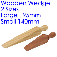 Door Wedge Wood Hold Open Shut Stop Wooden Stopper Traditional Jam Jammer 2 Size
