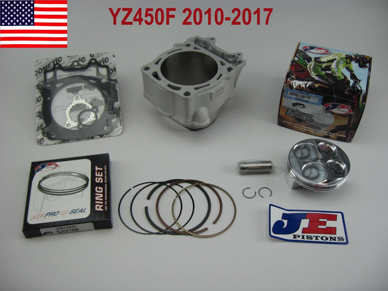 2010-17 Yamaha YZ450F YZ 450F STD Bore 97mm Cylinder Piston Gasket kits ...