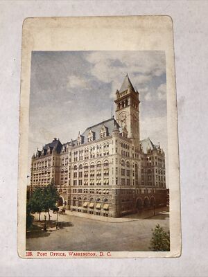 Vtg Postcard Post Office, Washington, DC unused