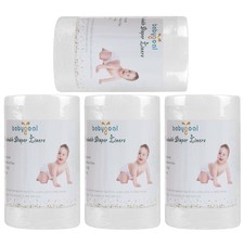 Baby Cloth Diaper Liners 4 Pack, Rayon from Bamboo Liners for Cloth Diaper Na...
