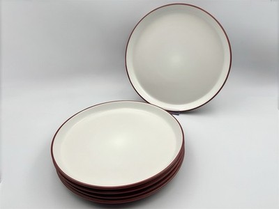 5x Nutmeg Home Steingut tiefrot Speiseteller 26,5 cm