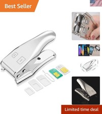 Precision Stainless Steel Dual SIM Card Cutter with Ejector Pin for Seamless Use