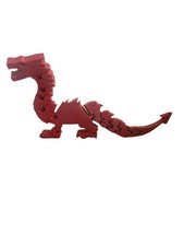 3D Printed Articulated Dragon Red Flexi Dragon Poseable Toy Fidget