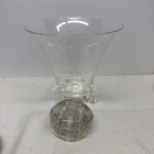 LG VINTAGE STEUBEN CRYSTAL Art Glass 7” SCROLL FOOTED BOWL W/ Glass Frog