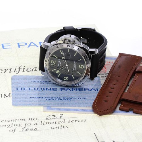 OFFICINE PANERAI LUMINOR GMT PAM00029 44mm SS Black #C2575