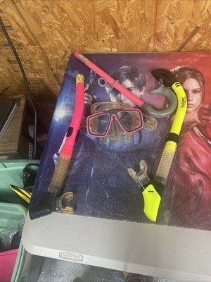 Scuba Aqua Lung Technisub Look Mask Goggles Pink Plus 3 Snorkles Mojave Genesis