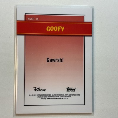 2026 Topps Chrome Neon Disney MSSP-19 Goofy SSP RARE Refractor | eBay