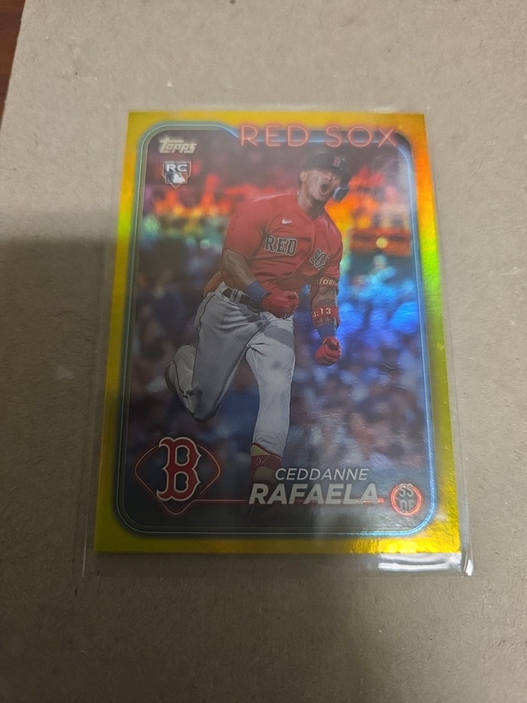 2024 Topps Ceddanne Rafaela Gold Foil Rookie Card Red Sox #313