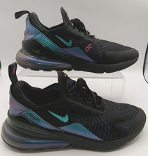 Nike Air Max 270 Throwback Future Black Blue Women's Shoes Sneakers Size 8