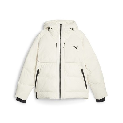 PUMA Pumatech Primaloft Puffer Full Zip Jacket Mens White Casual Athletic Outerw