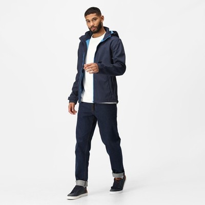 Regatta Venturer navy/french men's hooded softshell winter jacket #TRA701