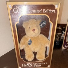 Gund 1985 Collector's Bear Limited Edition Plush Teddy Bear Stuffed Animal Boxed