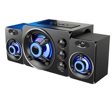 HIFI 3D Stereo Speakers  LED Light AUX USB Wired  Bluetooth Audio Theater8089
