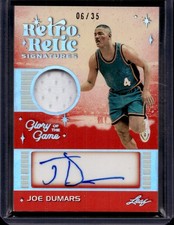 2025 Leaf Glory of The Game #6/35 Silver Joe Dumars Patch Auto