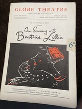 An Evening With Beatrice Lillie Program Globe Theatre London England 1955