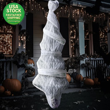 72 Inch Hanging Halloween Corpse Cocoon Decoration Skeleton Haunted House