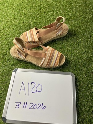 Toni Pons Espadrille Sandals Womens 39 9 Striped Fabric and Elastic Straps