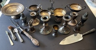 Lotto 1.840 grammi totali vintage argento sterling 925 pesato