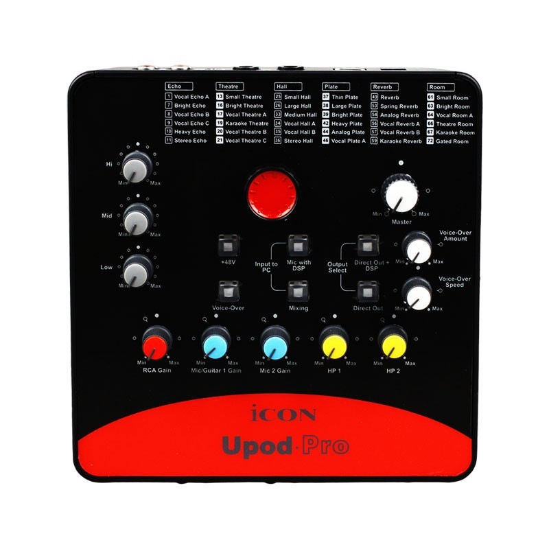 ICON UPOD PRO USB Sound Card Audio Interface w/ 72 DSP Effects for