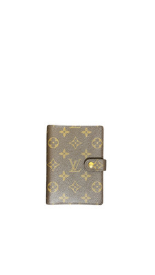 Louis Vuitton Monogram LV Small Ring Agenda Diary Notebook Cover Classic Style C