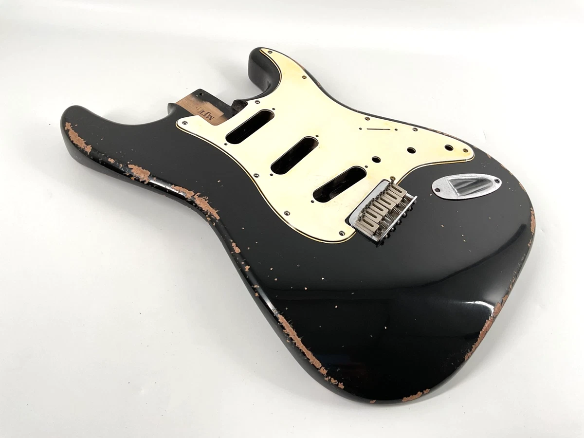 MJT Official Custom Vintage Aged Nitro Guitar Body Mark Jenny VTS Black Alder HT