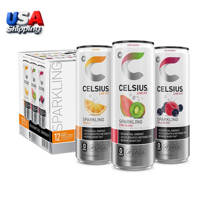Energy Drink 12 Pack 12 Fl Oz CELSIUS Sparkling Original Variety Cans