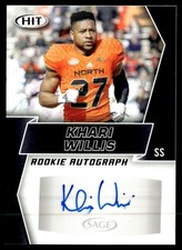 2019 SAGE HIT Black Auto Khari Willis #A66