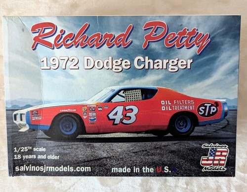 Salvino JR Models STP Petty 1976 Dodge Charger Decal Set – 1/25 Scale NASCAR Kit