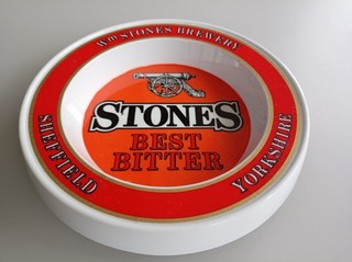 Vintage Stones Best Bitter plastic pub beer ashtray. 1990s. Used Condition.