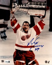 Mike Vernon Signed '97 Stanley Cup Detroit Red Wings Norman James 8x10 Photo JSA