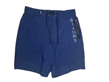 Spyder Swim Trunks Mens Small Blue Board Shorts Zip Pocket Surf Quick Dry