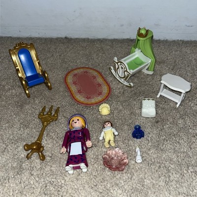 Playmobil 4254 Nursery Royal Almost Complete PlsCDesc Baby Nanny Chair Crib