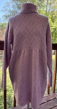 Crystal Doll Women Lavender Turtle Neck Sweater Dress Casual Dress Medium NWT