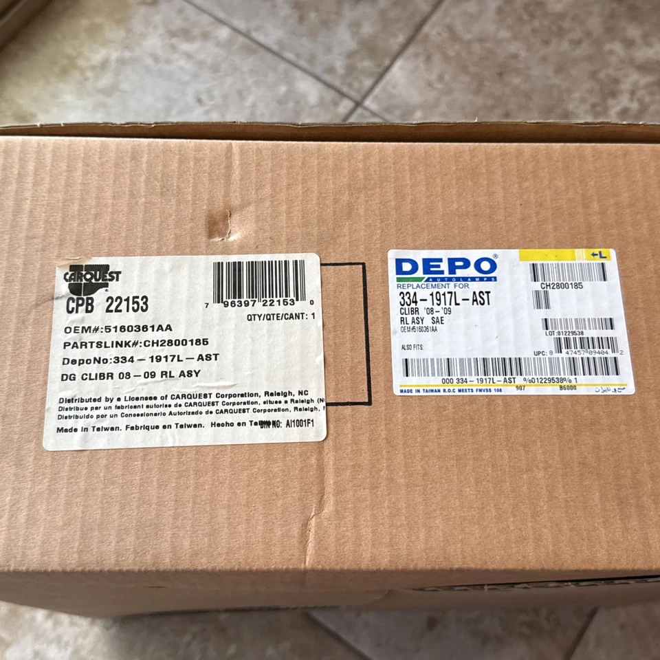 Conjunto de luces traseras para Dodge Caliber 2008 2009 2010 lado del conductor para CH2800185 Foto 2 de 3