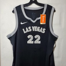 Las Vegas Aces Basketball Jersey Womens XL Black WNBA Nike Dri Fit Wilson 22
