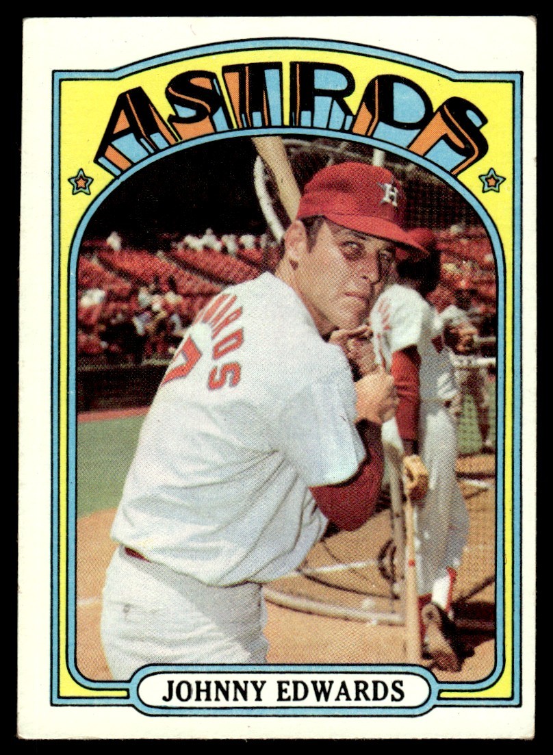 1972 Topps Baseball Card Johnny Edwards Houston Astros #416 EX+