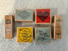 Wooden Stamp -6pc Set -Holidays- Mounted Stamp