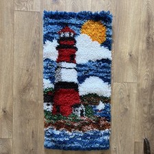 Latch Hook Rug Lighthouse Scene