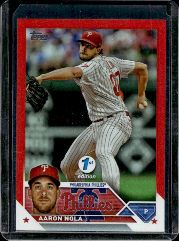 2023 Topps 1st Edition Aaron Nola Red Foil #/50 Phillies