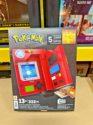 Mega Bloks Pokemon KANTO REGION POKEDEX 322PCS BUILDING SET NEW NON-MINT