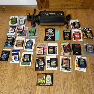 Atari 2600 Light Sixer 6 Switch Console Bundle 25 Game W/ Manuals Tested