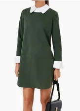 Tuckernuck Women's English Ivy Dakotah Dickey Peter Pan Collar Dress Shift M