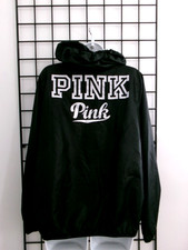 VICTORIA'S SECRET / PINK XS / SMALL Y2K / BLACK FULL ZIP / HOODIE JACKET