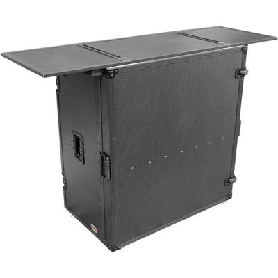 ProX XS-DJSTN Transformer Series Fold-Away DJ Performance Desk Facade with Wheel