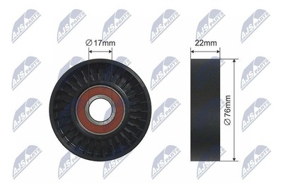 NTY RNK-KA-006 Spannarm Keilrippenriemen Ø76mm für HYUNDAI TERRACAN (HP)