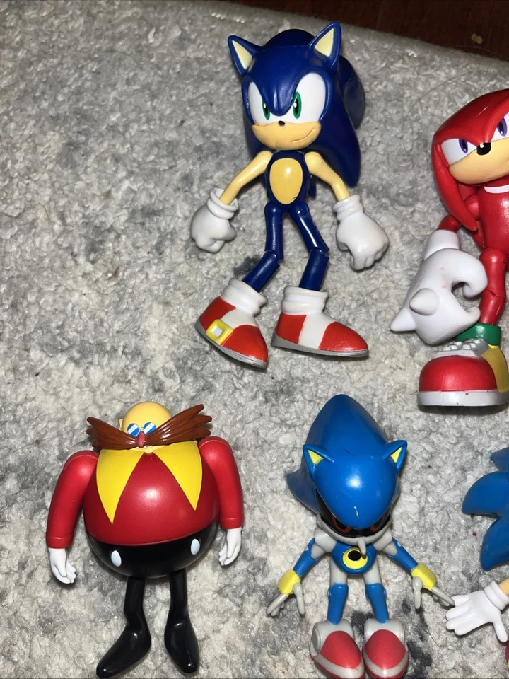 Lote de figuras de acción Jakks Pacific Sega Sonic The Hedgehog Knuckles Tails Metal Foto 2 de 3