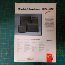 21x30cm magazine cutting 1990 FENDER tube amplifiers , champ twin , showman etc
