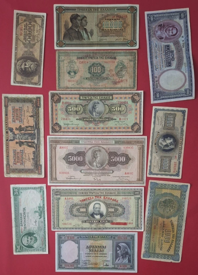 100 DRACHMAI 1927 Greece 500 DRACHMAI 1932/1939 1000 DRACHMAI 1926/1939/1942 - Image 3 of 4